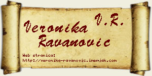 Veronika Ravanović vizit kartica